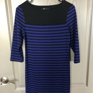 Blue striped dress